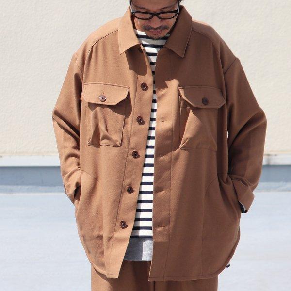 LANATEC (ラナテック) LEI ( レイ) ポリエステル ウールライク カルゼ サファリシャツコート『日本製』【送料無料】/ Upscape Audience [AUD7167] | Audience | 13