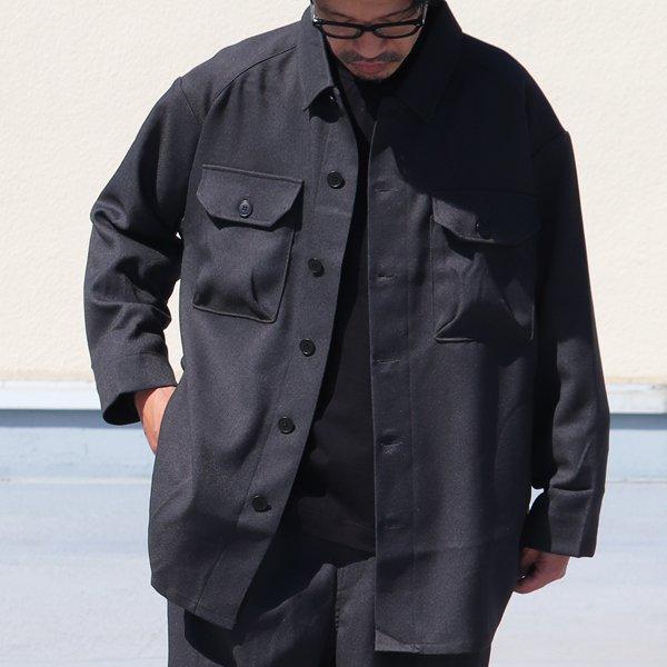 LANATEC (ラナテック) LEI ( レイ) ポリエステル ウールライク カルゼ サファリシャツコート『日本製』【送料無料】/ Upscape Audience [AUD7167] | Audience | 01