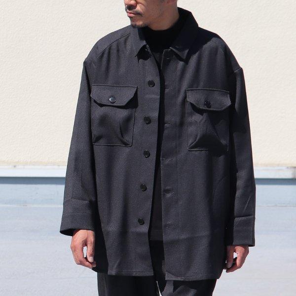 LANATEC (ラナテック) LEI ( レイ) ポリエステル ウールライク カルゼ サファリシャツコート『日本製』【送料無料】/ Upscape Audience [AUD7167] | Audience | 02