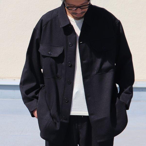 LANATEC (ラナテック) LEI ( レイ) ポリエステル ウールライク カルゼ サファリシャツコート『日本製』【送料無料】/ Upscape Audience [AUD7167] | Audience | 06