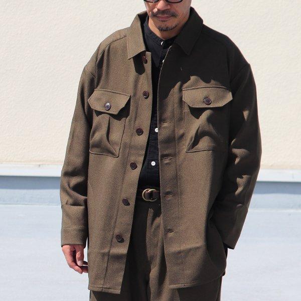 LANATEC (ラナテック) LEI ( レイ) ポリエステル ウールライク カルゼ サファリシャツコート『日本製』【送料無料】/ Upscape Audience [AUD7167] | Audience | 09