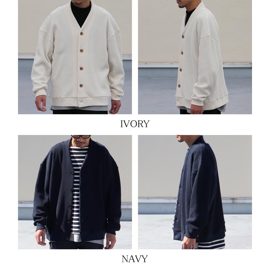 オーディエンス Audience カーディガン長袖 XLサイズ ビッグワッフル 日本製 | Audience | 19