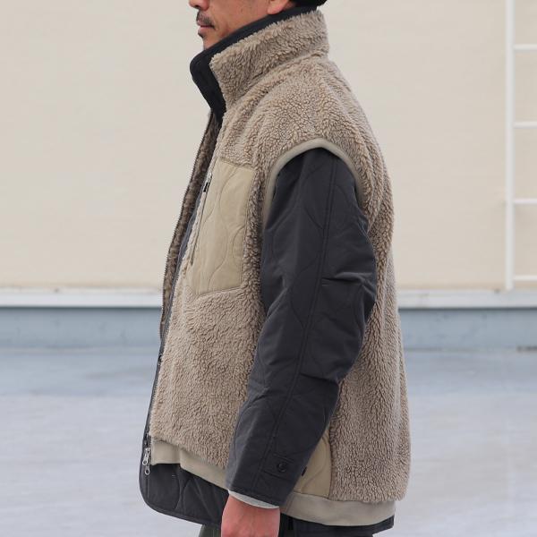 オーディエンス Audience トスカーナボア キルティングポケット スタンドベスト Lanificio Becagli ベッカリー 日本製 AUD7210 | Audience | 11