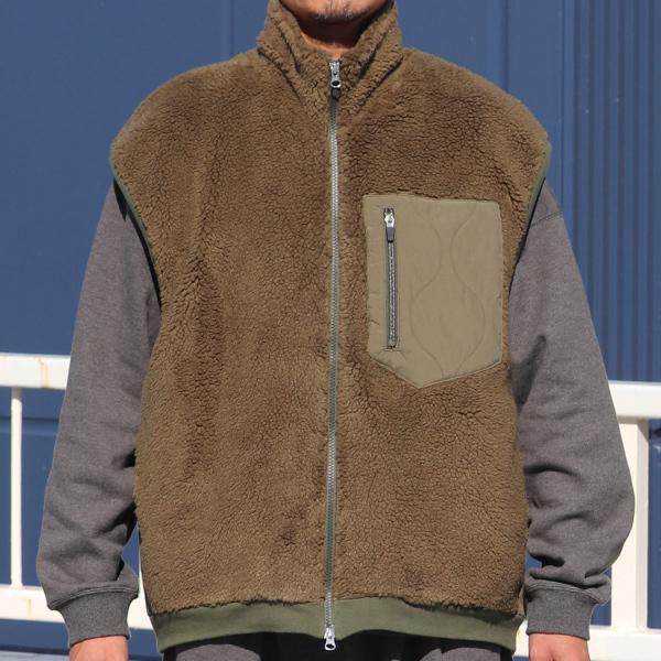 オーディエンス Audience トスカーナボア キルティングポケット スタンドベスト Lanificio Becagli ベッカリー 日本製 AUD7210 | Audience | 13