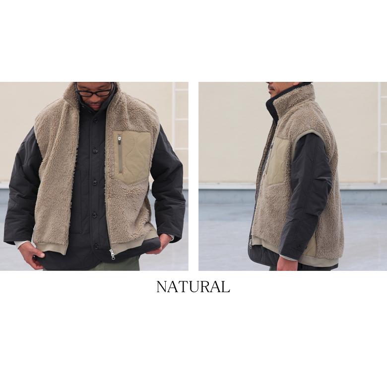 オーディエンス Audience トスカーナボア キルティングポケット スタンドベスト Lanificio Becagli ベッカリー 日本製 AUD7210 | Audience | 17