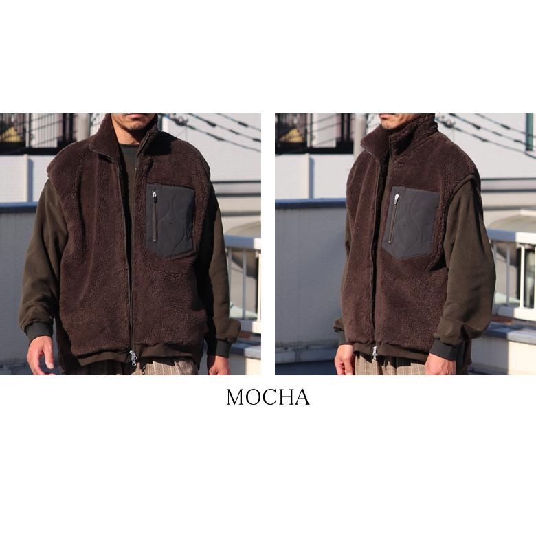 オーディエンス Audience トスカーナボア キルティングポケット スタンドベスト Lanificio Becagli ベッカリー 日本製 AUD7210 | Audience | 18