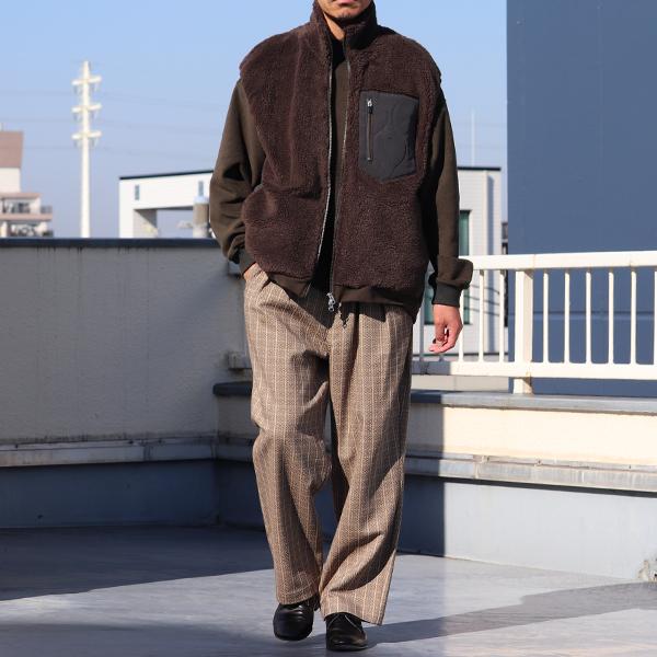 オーディエンス Audience トスカーナボア キルティングポケット スタンドベスト Lanificio Becagli ベッカリー 日本製 AUD7210 | Audience | 06