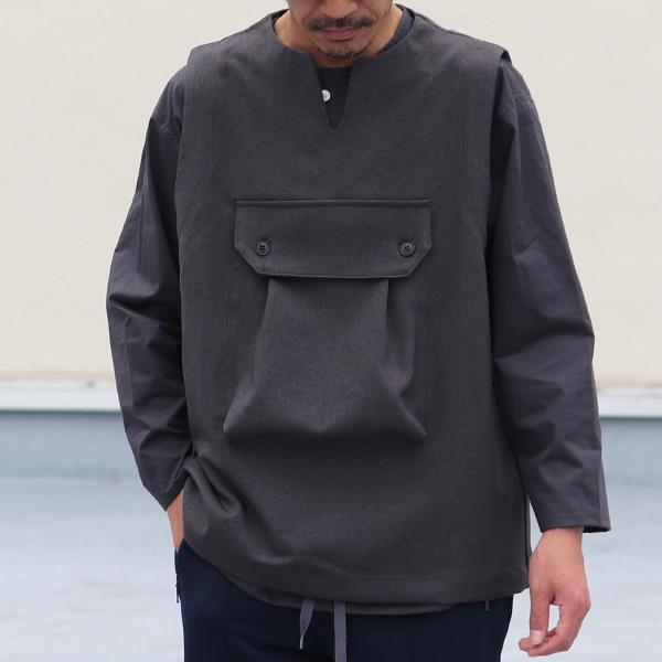 オーディエンス Audience ビックポケット キーネックベスト ウールライク サージ LANATEC LEI ラナテックレイ 日本製 | Audience | 10