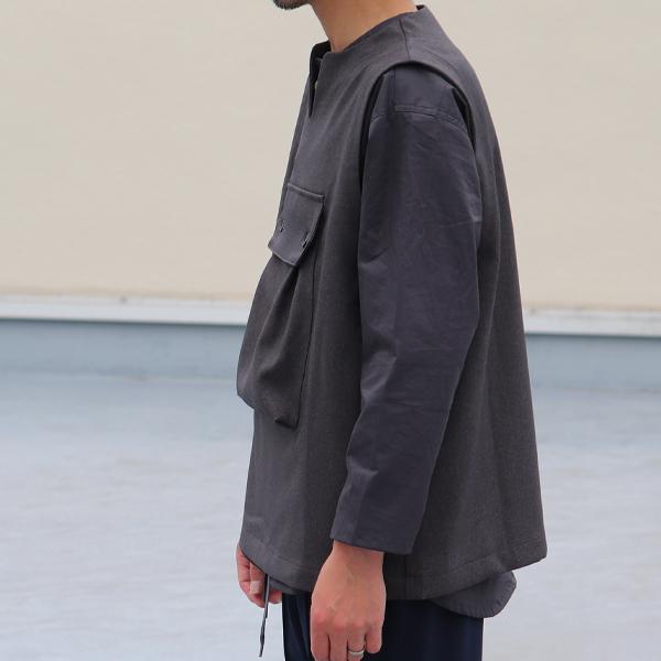 オーディエンス Audience ビックポケット キーネックベスト ウールライク サージ LANATEC LEI ラナテックレイ 日本製 | Audience | 11