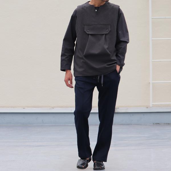 オーディエンス Audience ビックポケット キーネックベスト ウールライク サージ LANATEC LEI ラナテックレイ 日本製 | Audience | 12