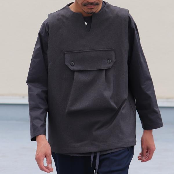 オーディエンス Audience ビックポケット キーネックベスト ウールライク サージ LANATEC LEI ラナテックレイ 日本製 | Audience | 09