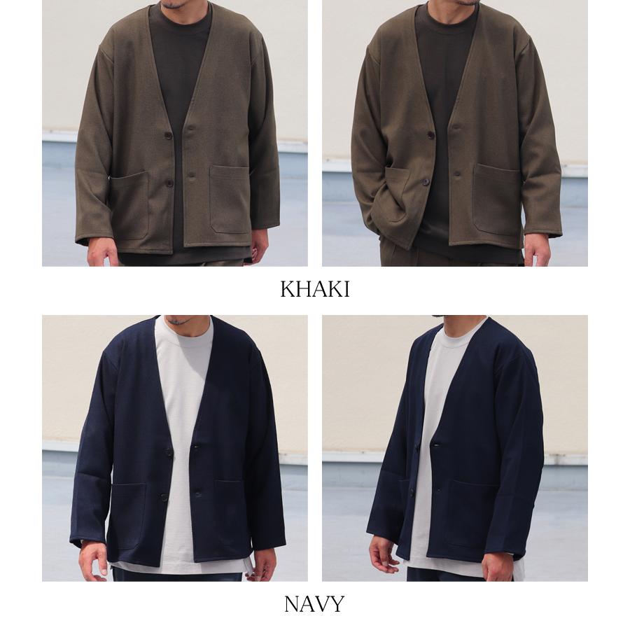 オーディエンス Audience ノーカラージャケット LANATEC LEI  ラナテック レイ ウールライク カルゼ TECHアイテム 日本製 メンズ AUD7222 | Audience | 17