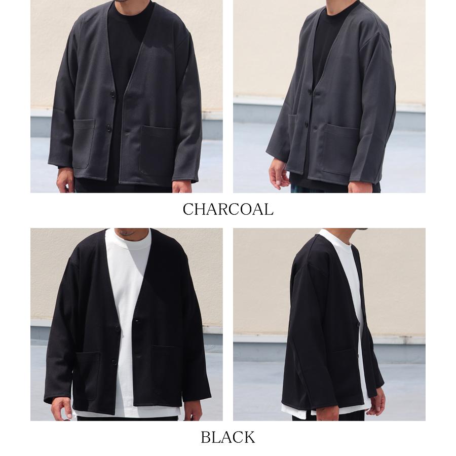 オーディエンス Audience ノーカラージャケット LANATEC LEI  ラナテック レイ ウールライク カルゼ TECHアイテム 日本製 メンズ AUD7222 | Audience | 18