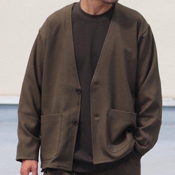 オーディエンス Audience ノーカラージャケット LANATEC LEI  ラナテック レイ ウールライク カルゼ TECHアイテム 日本製 メンズ AUD7222 | Audience | 01