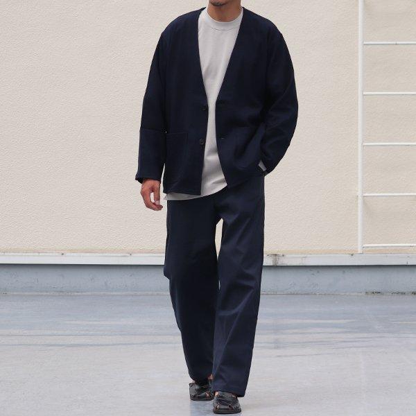 オーディエンス Audience ノーカラージャケット LANATEC LEI  ラナテック レイ ウールライク カルゼ TECHアイテム 日本製 メンズ AUD7222 | Audience | 08