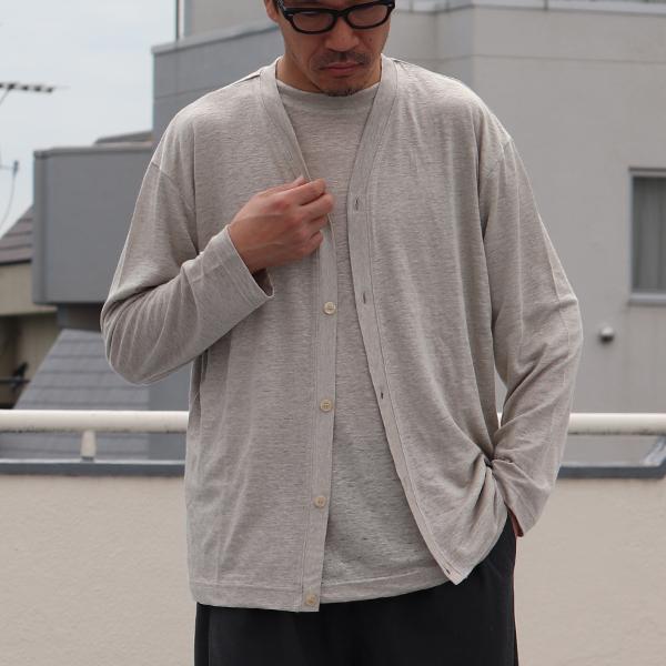 オーディエンス Audience Vネック カーディガン長袖 プレミアリネン天竺 日本製 AUD7259 | Audience | 02