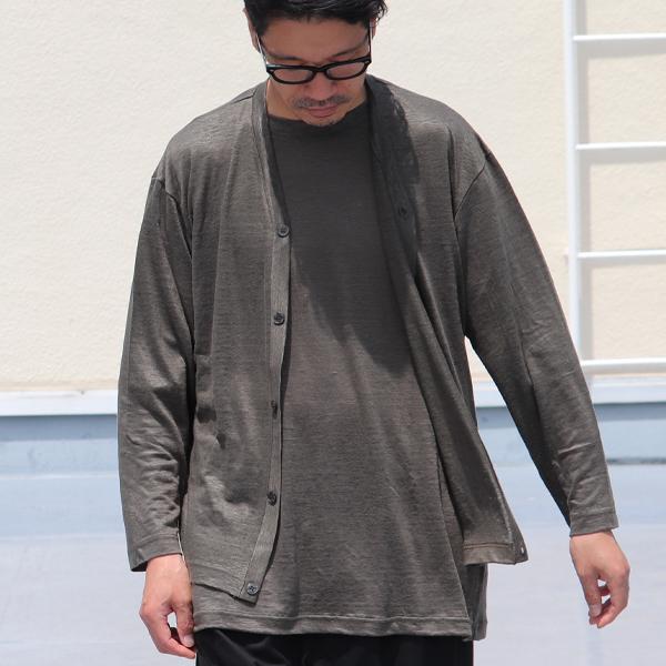 オーディエンス Audience Vネック カーディガン長袖 プレミアリネン天竺 日本製 AUD7259 | Audience | 05