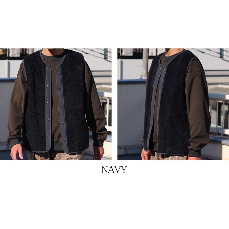 オーディエンス Audience トスカーナボア スナップベスト Lanificio Becagli ベッカリー 日本製 AUD7272 | Audience | 18