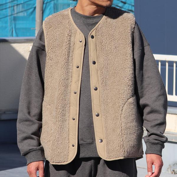 オーディエンス Audience トスカーナボア スナップベスト Lanificio Becagli ベッカリー 日本製 AUD7272 | Audience | 01