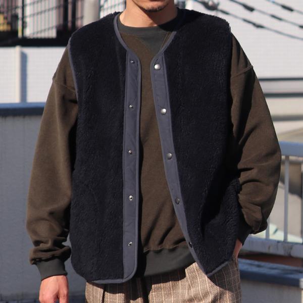 オーディエンス Audience トスカーナボア スナップベスト Lanificio Becagli ベッカリー 日本製 AUD7272 | Audience | 03