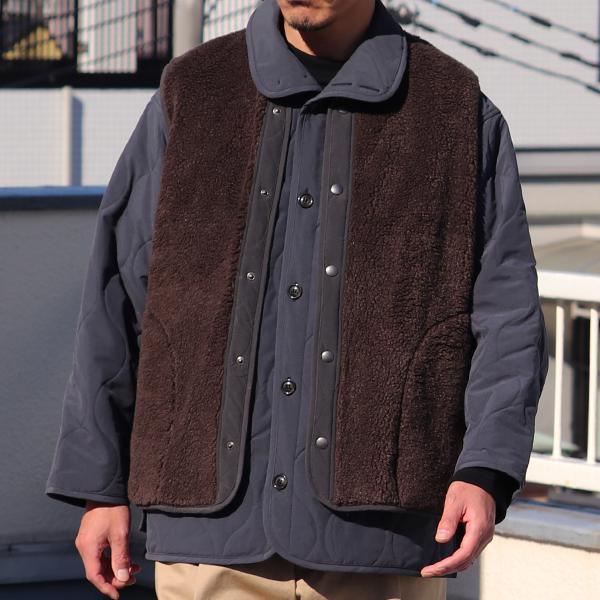 オーディエンス Audience トスカーナボア スナップベスト Lanificio Becagli ベッカリー 日本製 AUD7272 | Audience | 07