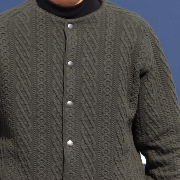 オーディエンス Audience コットンキルト ノーカラー スナップジャケット 尾州 日本製 AUD7330 | Audience | 10