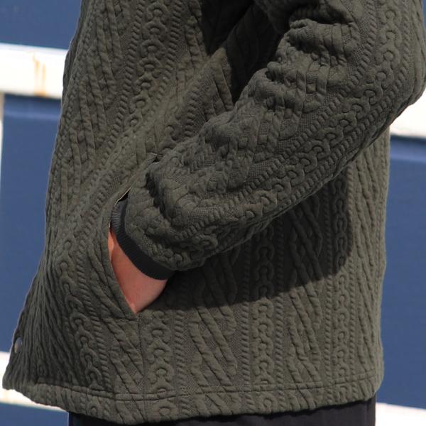 オーディエンス Audience コットンキルト ノーカラー スナップジャケット 尾州 日本製 AUD7330 | Audience | 12