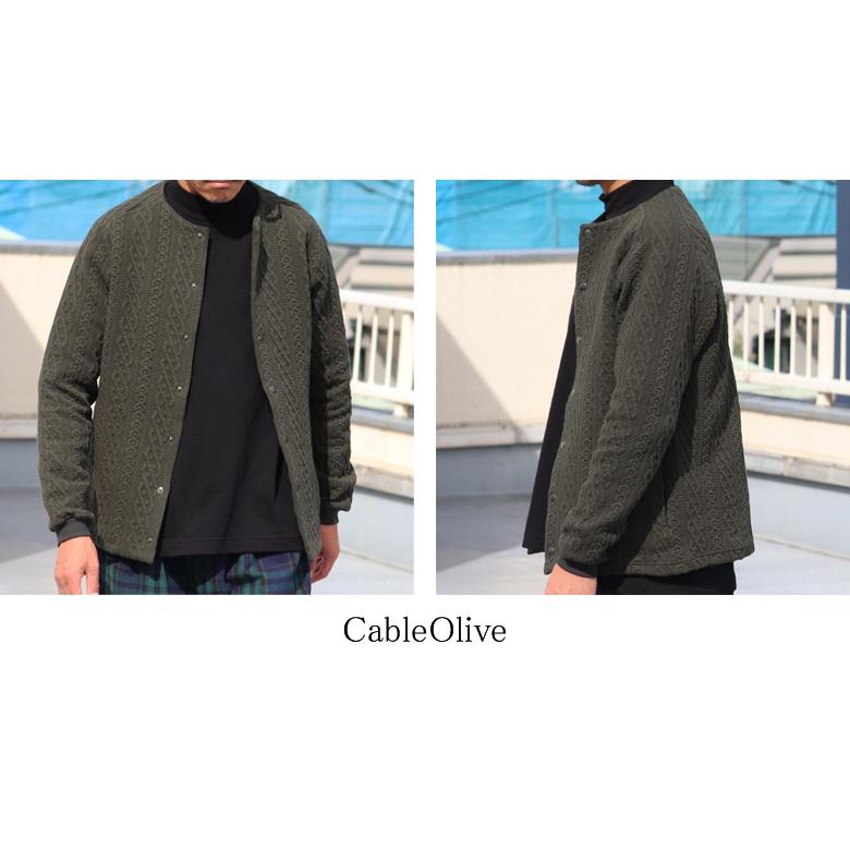 オーディエンス Audience コットンキルト ノーカラー スナップジャケット 尾州 日本製 AUD7330 | Audience | 13