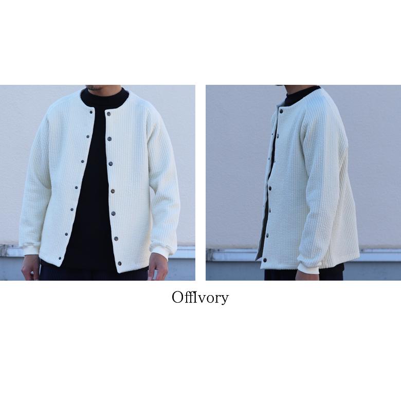 オーディエンス Audience コットンキルト ノーカラー スナップジャケット 尾州 日本製 AUD7330 | Audience | 15