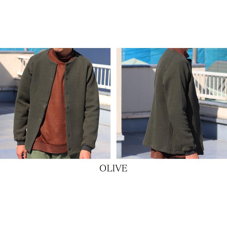 オーディエンス Audience コットンキルト ノーカラー スナップジャケット 尾州 日本製 AUD7330 | Audience | 16