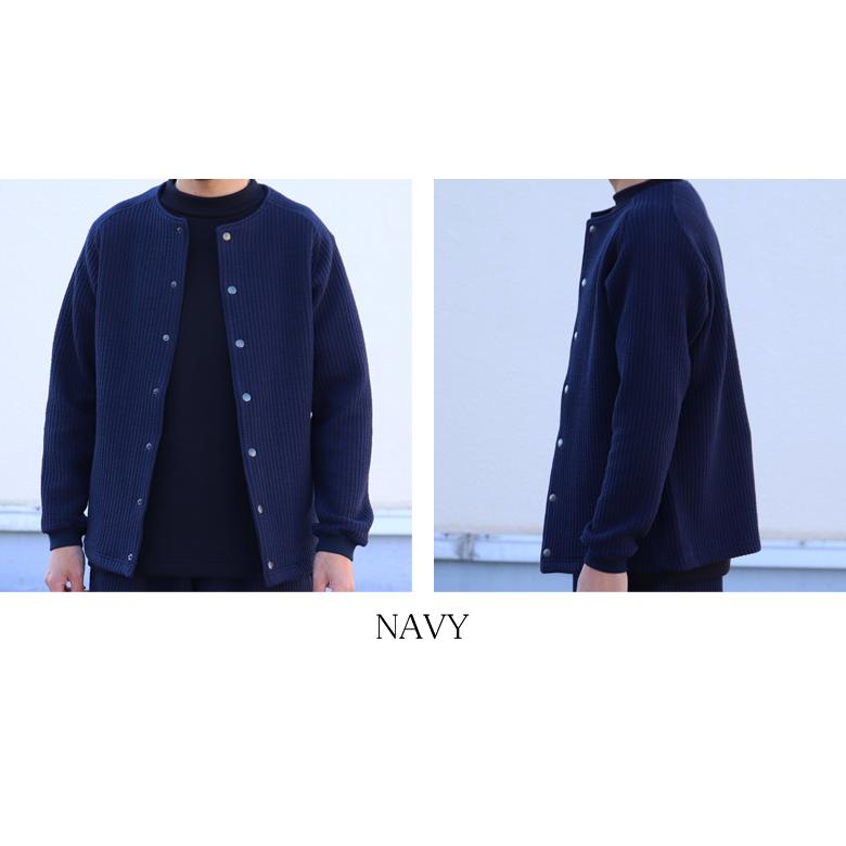 オーディエンス Audience コットンキルト ノーカラー スナップジャケット 尾州 日本製 AUD7330 | Audience | 17