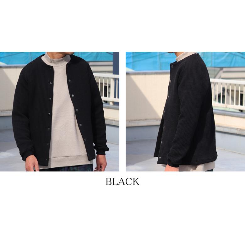 オーディエンス Audience コットンキルト ノーカラー スナップジャケット 尾州 日本製 AUD7330 | Audience | 19