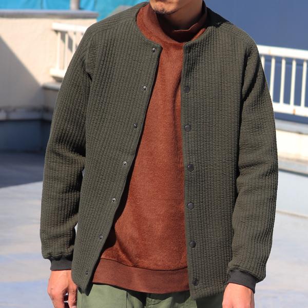 オーディエンス Audience コットンキルト ノーカラー スナップジャケット 尾州 日本製 AUD7330 | Audience | 04