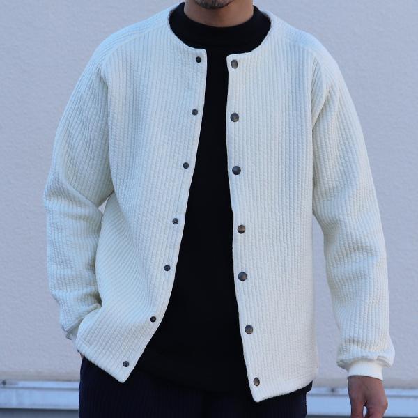 オーディエンス Audience コットンキルト ノーカラー スナップジャケット 尾州 日本製 AUD7330 | Audience | 06