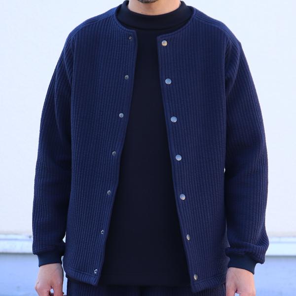 オーディエンス Audience コットンキルト ノーカラー スナップジャケット 尾州 日本製 AUD7330 | Audience | 07