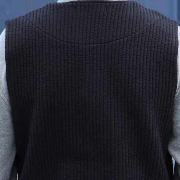 オーディエンス Audience コットンキルト ノーカラースナップベスト 尾州 日本製 AUD7331 | Audience | 13