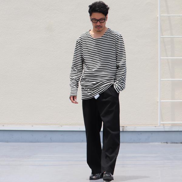 ロシア軍 ボーダーシャツ 長袖 黒×生成 バスクシャツ デッドストック Lサイズ デッドストック DEAD STOCK ロシア軍 ボーダーシャツ 長袖TEE INS1158