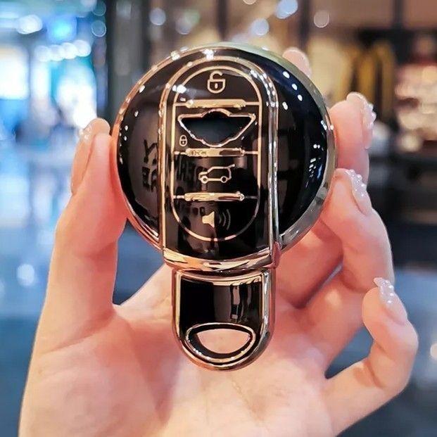MINI ミニ BMW キーカバー キーケース キーホルダーミニ ブラック 黒 金 TPU キーケース f56 f60 | MINI | 07