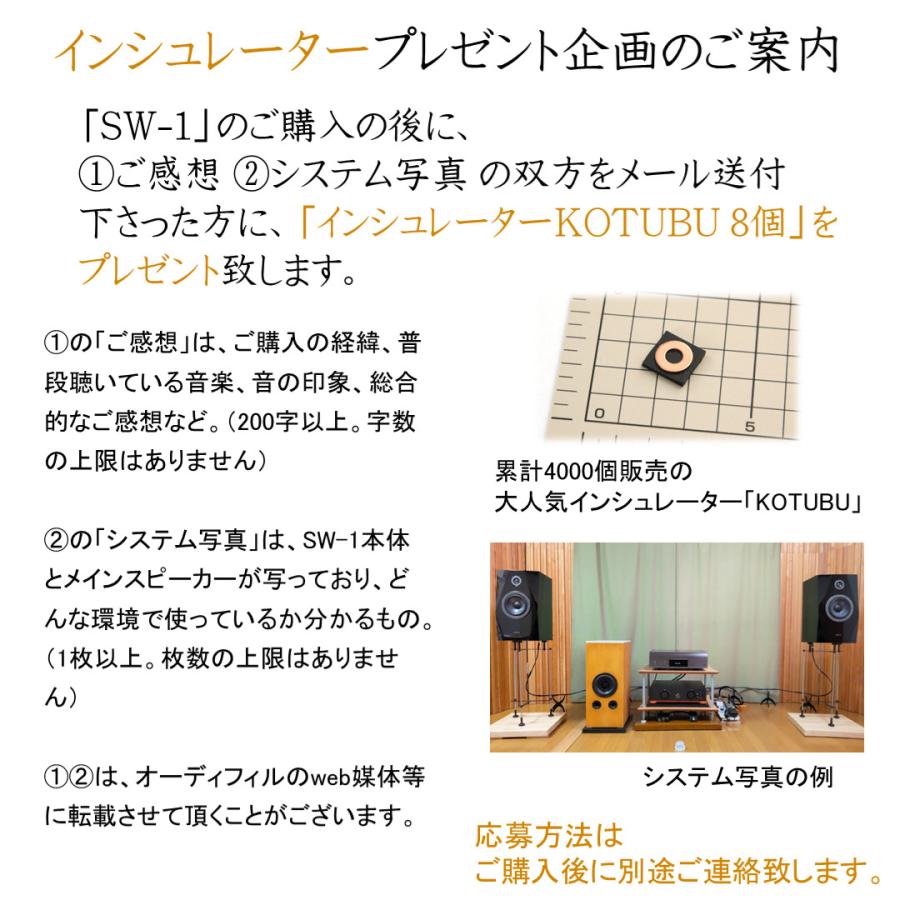 サブウーハー SW-1（1本） □ピュアオーディオの最低域補強に