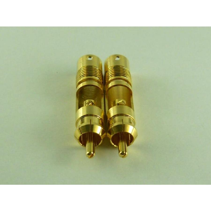 RCAプラグ RCAコネクタ ピンプラグ 自作用 24K 金メッキ A2 ブラック 4