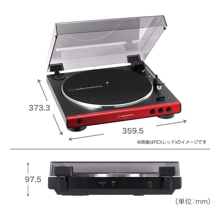 オーディオテクニカ 　フルオートレコードプレーヤー レッド　AT-LP60X オーディオテクニカ（audio-technica） audio-technica - AT-LP60X/RD