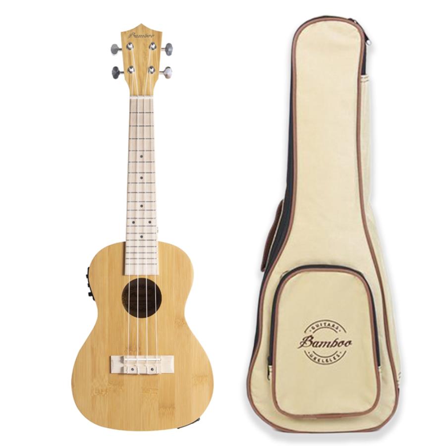 Bamboo コンサートウクレレ Bu 23bamq チューナ付きピックアップ ソフトケース付属 国内正規品 メーカー在庫有り即納