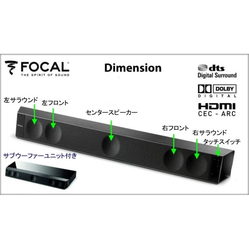 FOCAL - DIMENSION-SET（5chサウンドバー＋専用サブウーハーセット）【完売】｜audio-ippinkan｜02