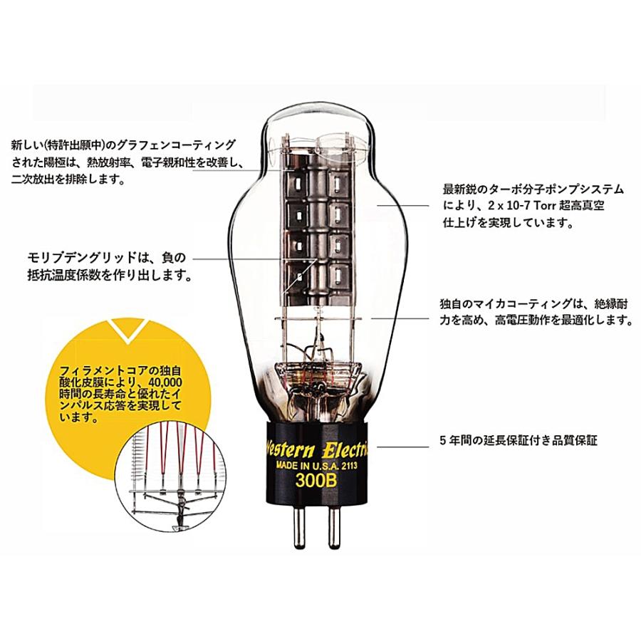 Western Electric - WE300B-MP-BOX（2本・マッチドペア真空管・木箱入り）正規輸入品【在庫有り即納】の画像