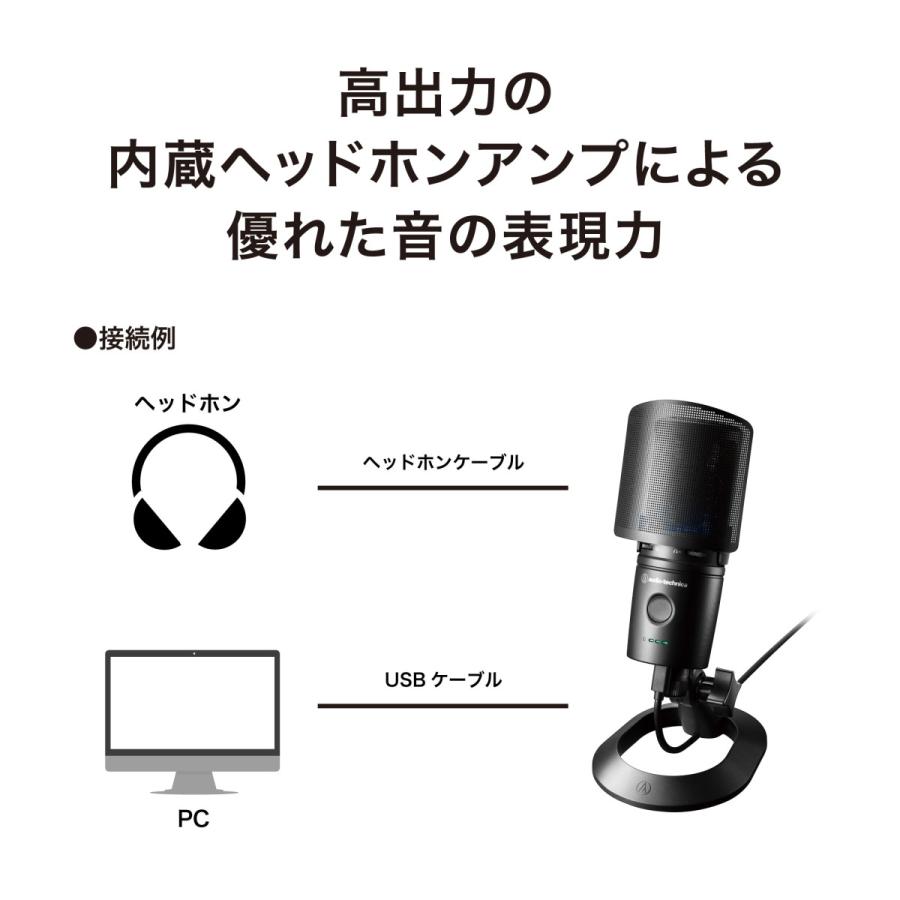オーディオテクニカ AT2020USB-XP_AT8700Jセット USB コンデンサーマイク マイクブームアームセット イズリダクション オートゲインコントロール(AGC)機能 実況の画像