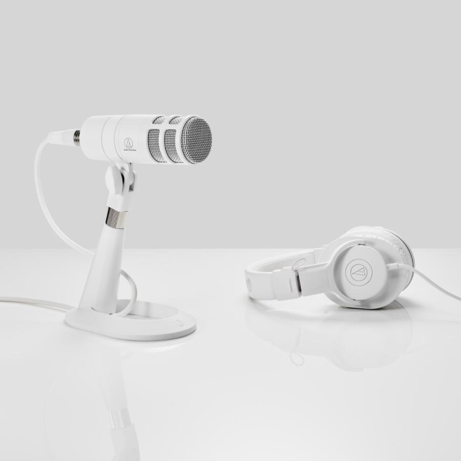 オーディオテクニカ（audio-technica） AT8703 WH マイクスタンド 卓上