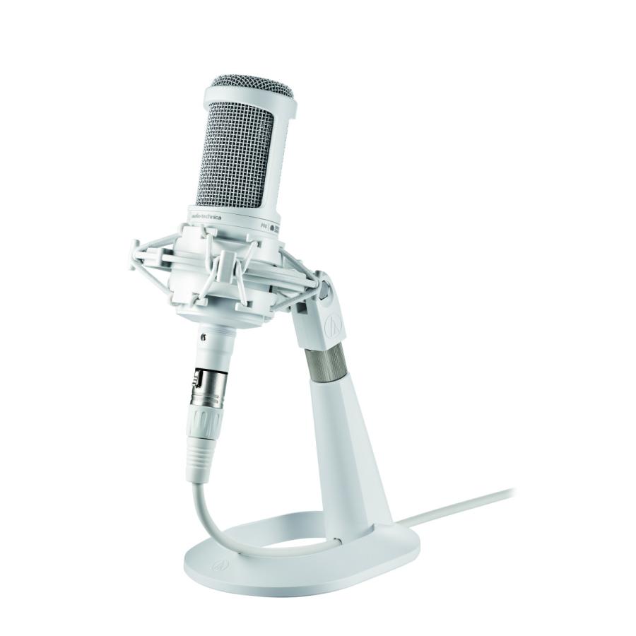 オーディオテクニカ（audio-technica） AT8703 WH マイクスタンド 卓上