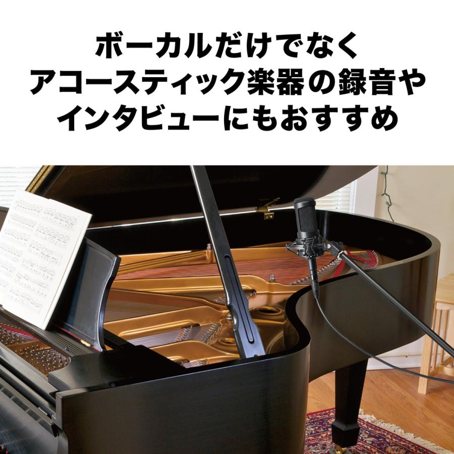 オーディオテクニカ AT2050 コンデンサーマイク XLR 単一指向性 双指向 全指向 ローカット PADスイッチ レコーディングの画像