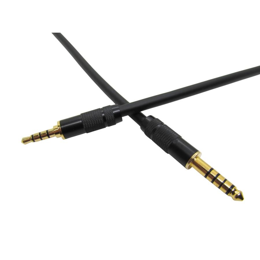 3.5mm 4極 - 4.4mm 5極 バランス接続用ヘッドフォンケーブル 1本