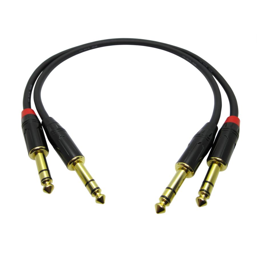 TRSフォンケーブル 2本1セット | ケーブル：立井電線 SOFTEC MIC CORD
